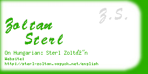 zoltan sterl business card